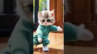 Cute little baby cat dance 🩰😍 [upl. by Behrens330]