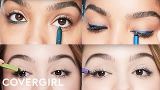 Eye Makeup Tips How to Rock Colored Eyeliner  COVERGIRL [upl. by Aseram735]