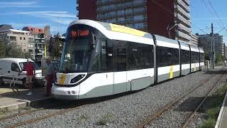 Vertrek CAF Urbos 100 uit Nieuwpoort B [upl. by Annaillil]