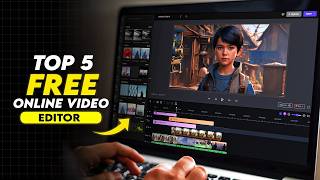 Top 5 FREE Video Editing Software Online with NO Watermark 2024 [upl. by Assirrac]