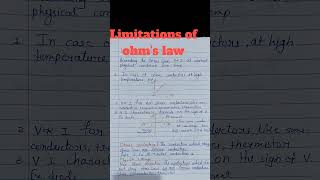 12th physics ch 3 limitations of ohms law notes currentelectricity [upl. by Lambart919]