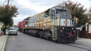 Morristown amp Erie MX29 on the Dundee Spur 102914  The Historic Movement of U34CH 3372 [upl. by Skerl39]