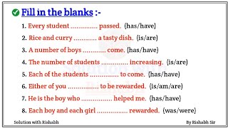 Fill in the blanks with correct form of verbs  Choose the correct form of verbs Fill in the blanks [upl. by Settle369]