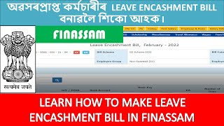 Leave Encashment bill in Finassam Learn how to make Leave Encashment Bill in finassam [upl. by Sivet51]