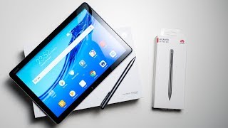 Huawei MediaPad M5 Lite 10 with M Pen Lite Unboxing amp Hands On [upl. by Gerty199]