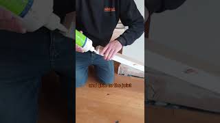 Fitting skirting board with DIY tools 🪚 [upl. by Sheeree108]