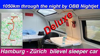 HamburgZürich Nightjet 1050km Deluxe sleeper through the night [upl. by Balf]