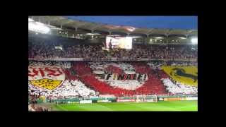 Choreo 1213 VfB Stuttgart 1893 v SC Freiburg 17042013 Halbfinale in Bad Cannstatt [upl. by Aneleairam271]