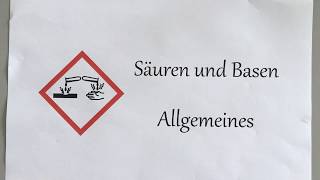 Allgemeines zu Säuren und Basen [upl. by Adniralc379]