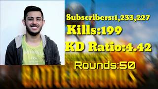 Top10 pubg youtubers with highest Kill Death ratio [upl. by Swope803]