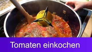 Tomatensauce einkochen Tomaten haltbar machen [upl. by Qerat]