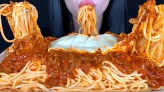 ASMR Spaghetti bolognese  Mukbang Eating Sounds [upl. by Nanerb937]