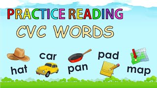 CVC WORDS  LETTER A Aa  READING CVC WORDS ENGLISH  BLENDING SOUNDS [upl. by Mohorva971]