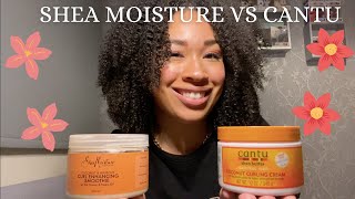 SHEA MOISTURE CURL ENHANCING SMOOTHIE VS CANTU COCONUT CURLING CREAM [upl. by Herwin]