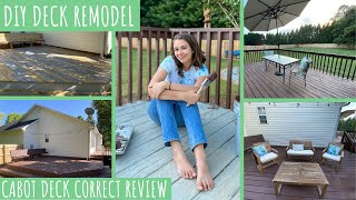 DIY Outdoor DECK REMODEL  Cabot DECK CORRECT REVIEW  Livable Outdoor Space  New Landscaping [upl. by Copeland]