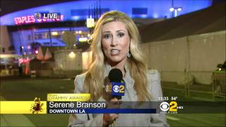 serene branson reporting live HD QUALITY after the grammys 2011 CBS2 LA [upl. by Chandos240]