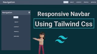 Tailwind CSS Responsive Navbar [upl. by Arratahs]