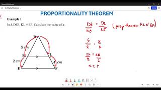 PROPORTIONALITY THEOREM GRADE 12 EXAM TYPE QUESTION EXAMPLE 1 amp2 [upl. by Ahsitneuq]