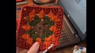 Crochet checkerboard pattern Granny Square Tutorial [upl. by Morrison]