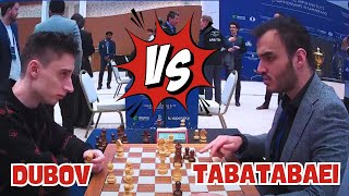 Dubov VS Tabatabaei  World Blitz Chess 2023  R13 [upl. by Azmuh]