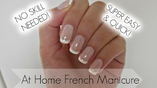 Easiest French Manicure Tutorial EVER [upl. by Vinny]