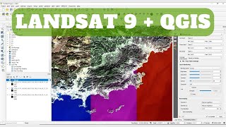 Landsat 9  QGIS  Band Combination and Pansharpening [upl. by Naxor]