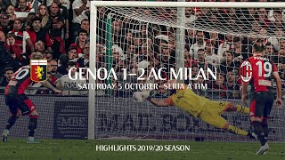 Highlights  Genoa 12 AC Milan  Matchday 7 Serie A TIM 201920 [upl. by Lemmy]