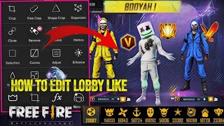 free fire lobby editing😲 picsart tutorial🔥  picsart photo editing  free fire photo editing [upl. by Trey]