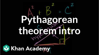 The Pythagorean theorem intro  Right triangles and trigonometry  Geometry  Khan Academy [upl. by Oremo]