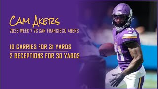 Cam Akers Every Run and Catch vs San Francisco 49ers  2023 Week 7  Fantasy Football Film [upl. by Leiru807]