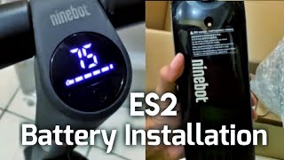 Easy Install  External Battery ES2 Ninebot Scooter [upl. by Enilekcaj120]