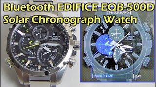 Bluetooth Casio EDIFICE EQB500D Solar Chronograph Watch [upl. by Jephthah]