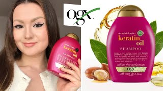 OGX Anti breakage Keratin Oil Shampoon  Review 🌸 [upl. by Belamy]