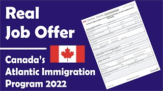 Real Job Offer Letter Canada for Atlantic Immigration Program 2022  Canada Immigration 2022 [upl. by Ariad]