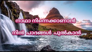 Nadha Ninne Kanan നാഥാ നിന്നെ കാണാൻ Lyrics Malayalam [upl. by Haidabo929]