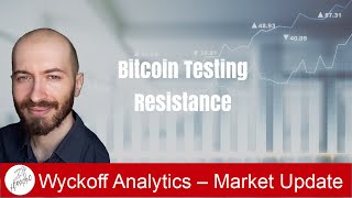 Bitcoin Testing Resistance  Wyckoff Trading Course  5272024 [upl. by Grossman]