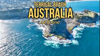 FLYING OVER TERRIGAL BEACH CENTRAL COASTSYDNEYNSWAUSTRALIA 4K DRONE [upl. by Seely]