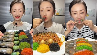 Yummy 61 eat shrimp 🦐🍤eat sea food food eating mukbang [upl. by Aynna910]