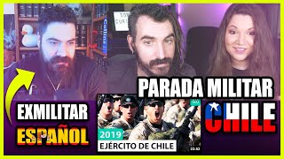 👉 Exmilitar español REACCIONA a LA PARADA MILITAR DE CHILE 2019  Somos Curiosos [upl. by Anuahc719]