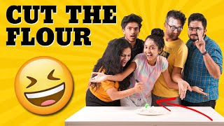 CUT the FLOUR Challenge 🤣😱 shorts waitforit challenge [upl. by Largent]