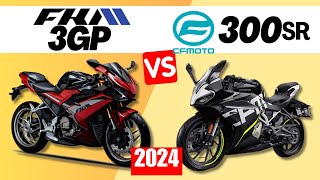 FKM 3GP vs CF Moto 300 SR  Side by Side Comparison  Specs amp Price  2024 [upl. by Viviyan]