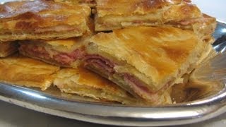 Ham and Cheese in Puff Pastry  Lynns Recipes Super Bowl [upl. by Oal57]