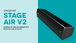 Creative Stage Air V2  Kompaktný USB soundbar pod monitor s Bluetooth 53 [upl. by Fan]