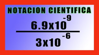 ✅👉 Division de notacion cientifica con exponentes negativos [upl. by Wooster461]