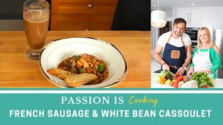 Delicious French Sausage amp White Bean Cassoulet with Pomegranate Juicing [upl. by Tuckie]