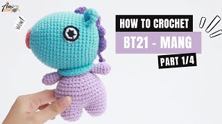 351  BT21  Mang Horse Amigurumi 14  How To Crochet Amigurumi  Crochet Tutorial  AmiSaigon [upl. by Hausner]