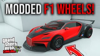 How to get MODDED F1 WHEELS on CARS in GTA 5 Online completely SOLO [upl. by Navy]