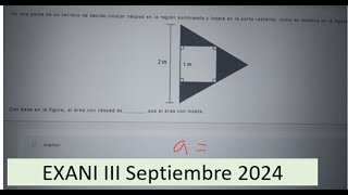 EXANI III 2024 Áreas de cuadrados en triángulos [upl. by Apostles]