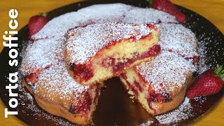 TORTA SOFFICISSIMA CON MARMELLATA DI FRAGOLA  NON SMETERETE MAI DI FARLA  RICETTA FACILE E VELOCE [upl. by Jereme]