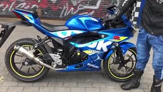 Suzuki gsx r 150 se lleva su nuevo Full system  sistema de escape Akrapovic  EXOSTOS BOGOTÁ [upl. by Cornell]